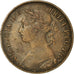 Coin, Great Britain, Victoria, Farthing, 1886, VF(30-35), Bronze, KM:753