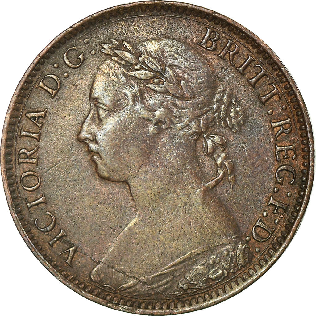 Coin, Great Britain, Victoria, Farthing, 1887, EF(40-45), Bronze, KM:753