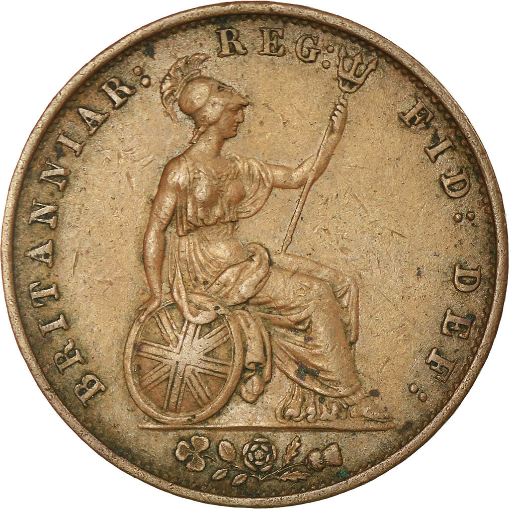 Coin, Great Britain, Victoria, 1/2 Penny, 1854, EF(40-45), Copper, KM:726