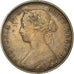 Coin, Great Britain, Victoria, 1/2 Penny, 1861, VF(30-35), Bronze, KM:748.2