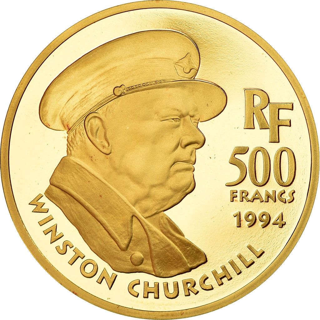 Moneta, Francia, Churchill, 500 Francs, 1994, Paris, FDC, Oro, KM:1049
