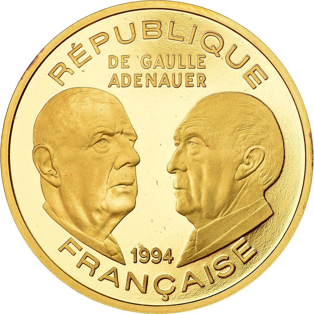Monnaie, France, De Gaulle - Adenauer, 500 Francs, 1994, Paris, FDC, Or, KM:1058