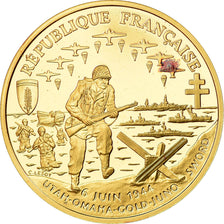 Coin, France, D Day, Franc, 1993, Paris, MS(65-70), Gold, KM:1015