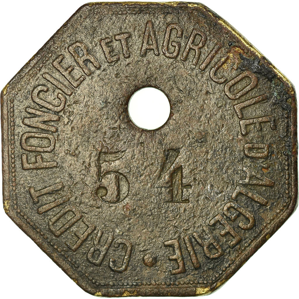 Algeria, Token, Crédit Foncier et Agricole d'Algérie, EF(40-45), Bronze