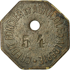 Algeria, Token, Crédit Foncier et Agricole d'Algérie, EF(40-45), Bronze