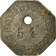Algieria, Token, Crédit Foncier et Agricole d'Algérie, EF(40-45), Bronze