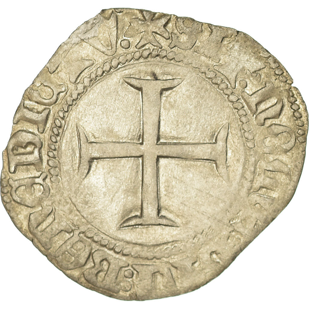 Coin, France, Bretagne, Jean V, Blanc à l'hexalobe, Rennes, EF(40-45), Billon