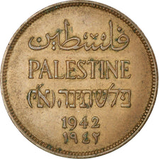 Münze, Palästina, 2 Mils, 1942, SS, Bronze, KM:2