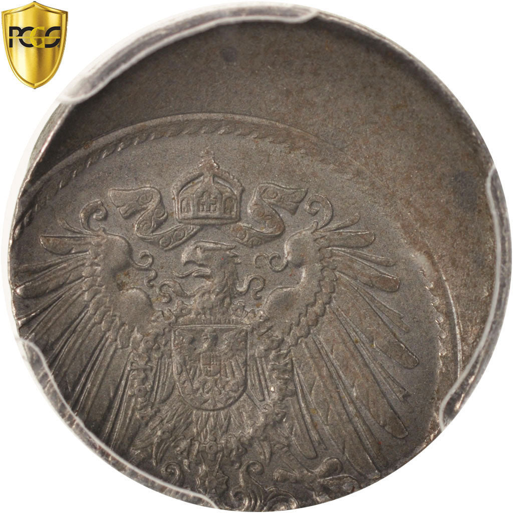Coin, Germany, 5 Pfennig, 1915-1922, PCGS, MS62, MS(60-62), Iron, graded