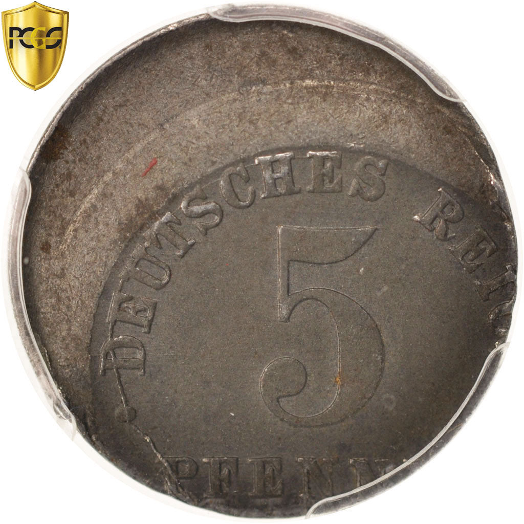 Coin, Germany, 5 Pfennig, 1915-1922, PCGS, MS62, MS(60-62), Iron, graded