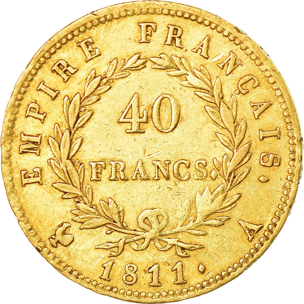 Monnaie, France, Napoléon I, 40 Francs, 1811, Paris, TTB, Or, Gadoury:1084