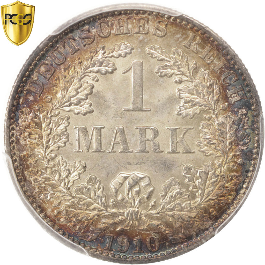 Coin, GERMANY - EMPIRE, Wilhelm II, Mark, 1910, Berlin, PCGS, MS66+, MS(65-70)