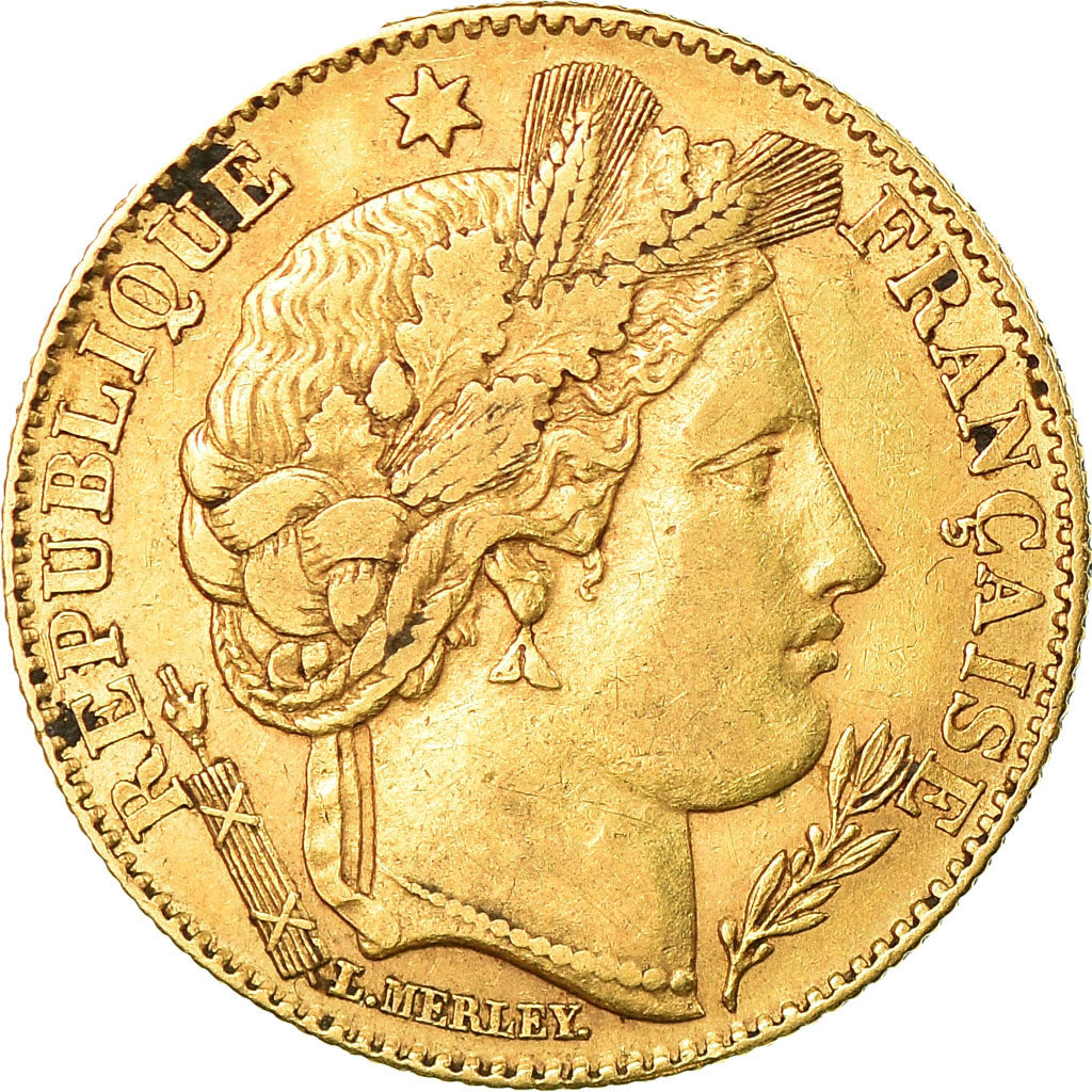 Coin, France, Cérès, 10 Francs, 1899, Paris, EF(40-45), Gold, KM:830