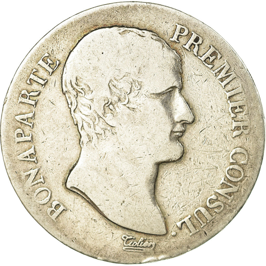 Moneda, Francia, Napoléon I, 5 Francs, An 12, Paris, BC, Plata, KM:659.1
