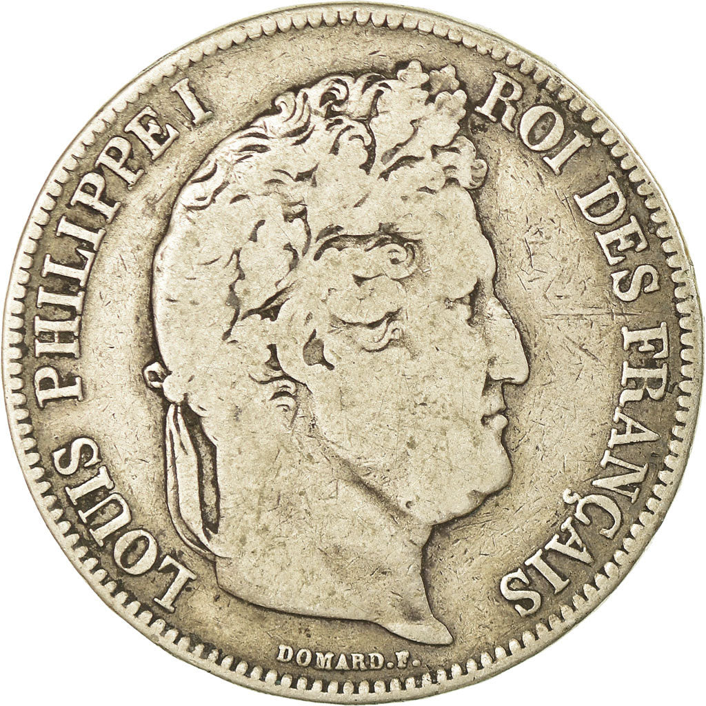 Coin, France, Louis-Philippe, 5 Francs, 1833, Perpignan, VF(20-25), Silver