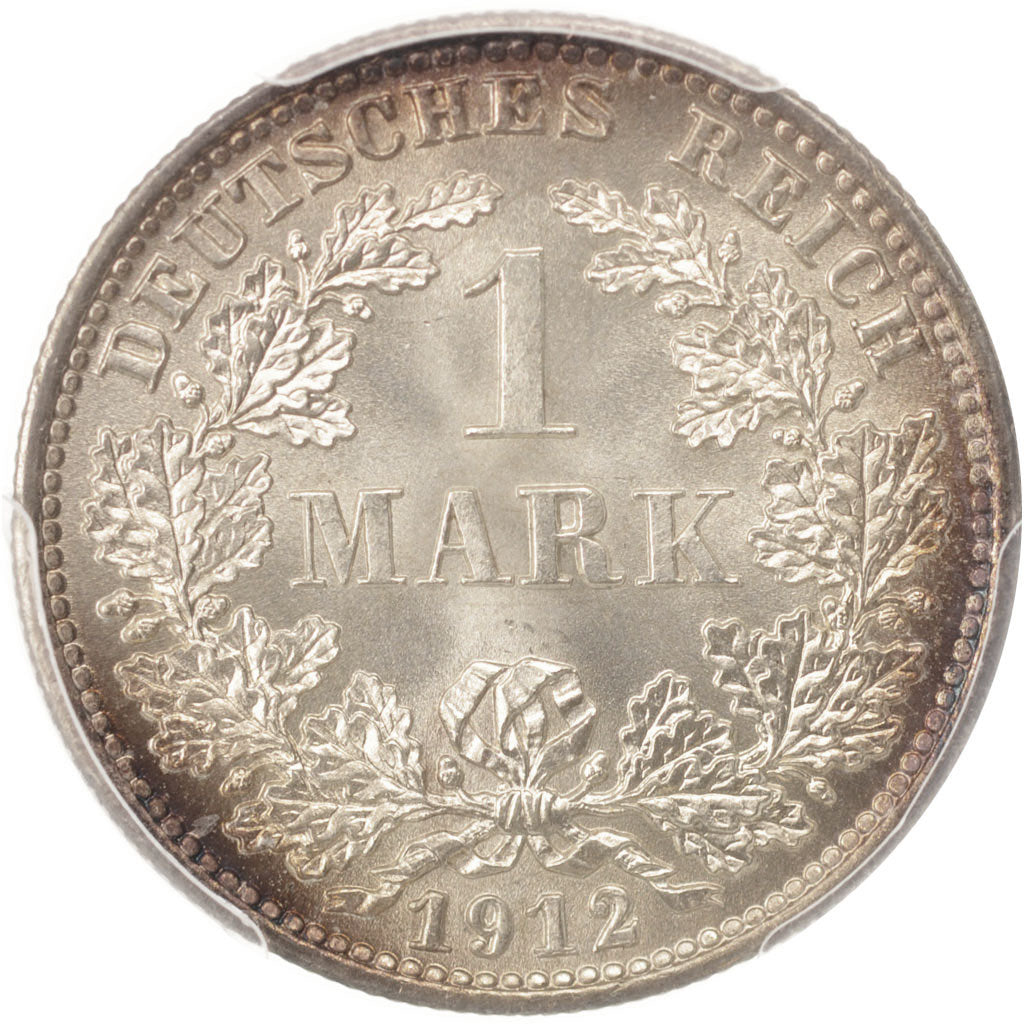 GERMANY - EMPIRE, Wilhelm II, Mark, 1912, PCGS, MS67+, Silver, KM:14