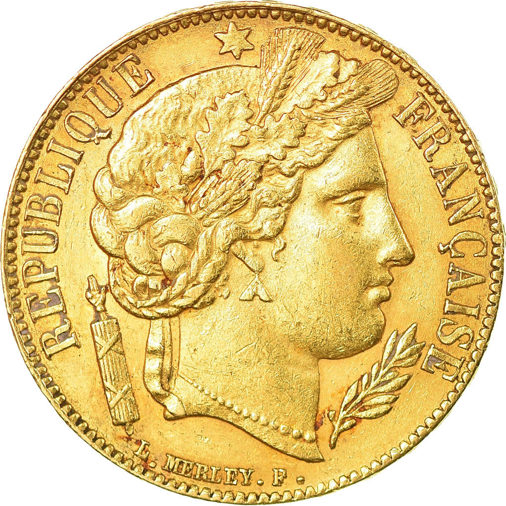 Coin, France, Cérès, 20 Francs, 1851, Paris, AU(50-53), Gold, KM:762