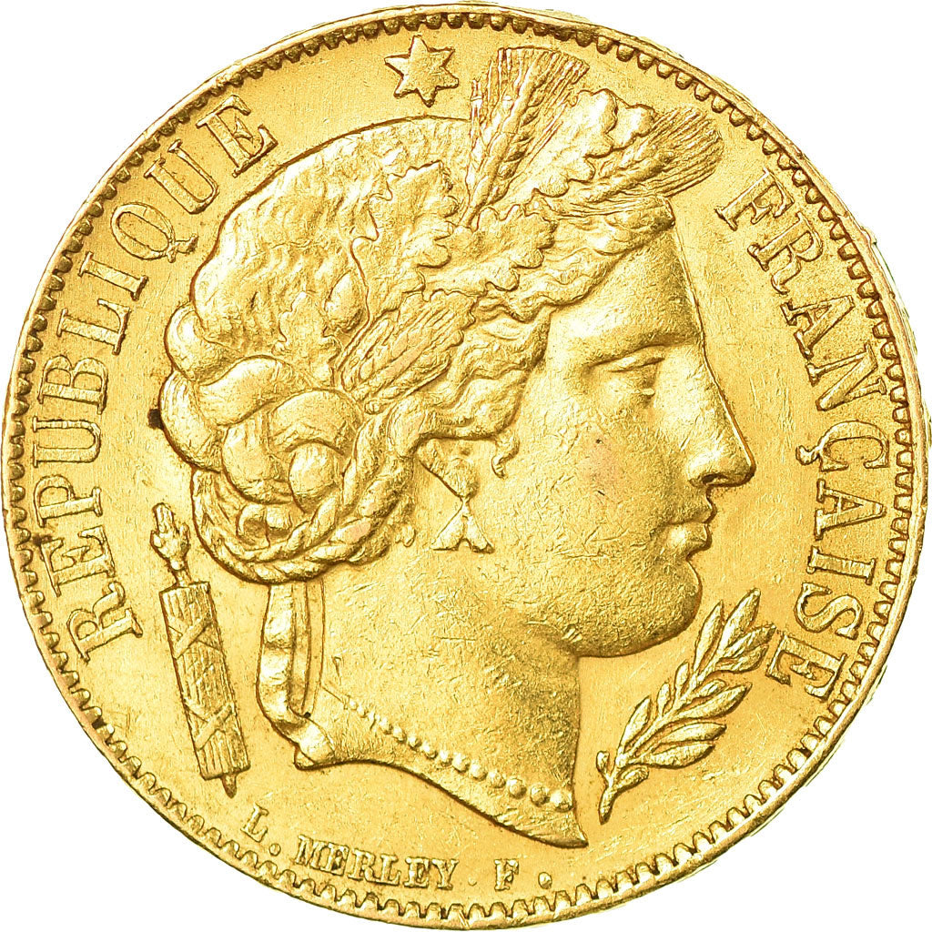 Coin, France, Cérès, 20 Francs, 1851, Paris, AU(50-53), Gold, KM:762