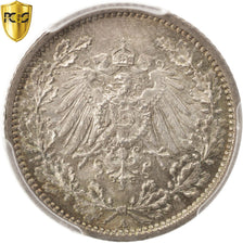 Coin, GERMANY - EMPIRE, 1/2 Mark, 1917, Berlin, PCGS, MS67, MS(65-70), Silver