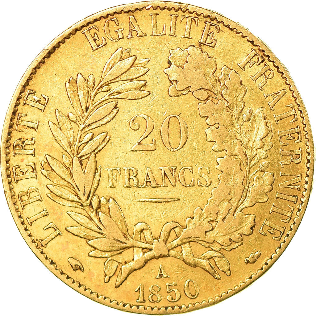 Coin, France, Cérès, 20 Francs, 1850, Paris, EF(40-45), Gold, KM:762