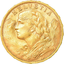 Moneda, Suiza, 20 Francs, 1930, Bern, EBC+, Oro, KM:35.1