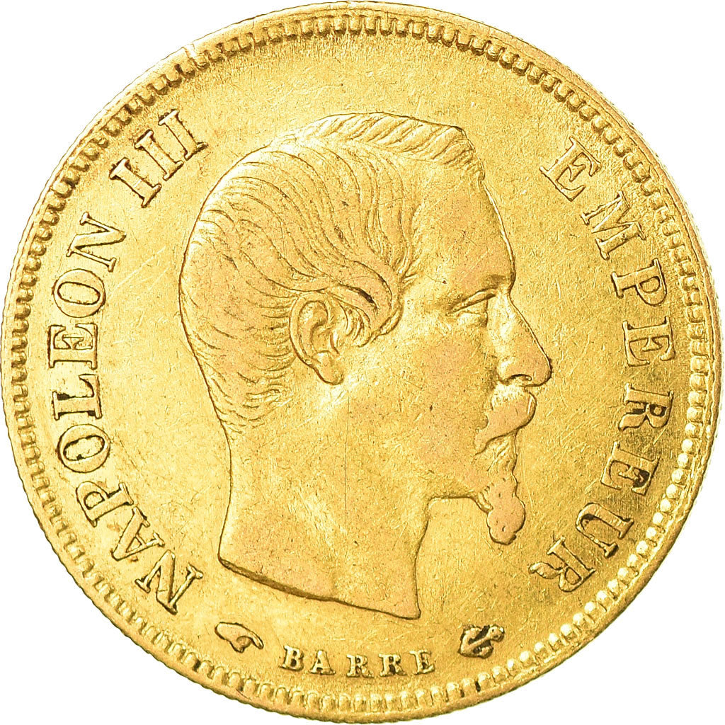 Munten, Frankrijk, Napoleon III, Napoléon III, 10 Francs, 1858, Paris, FR+