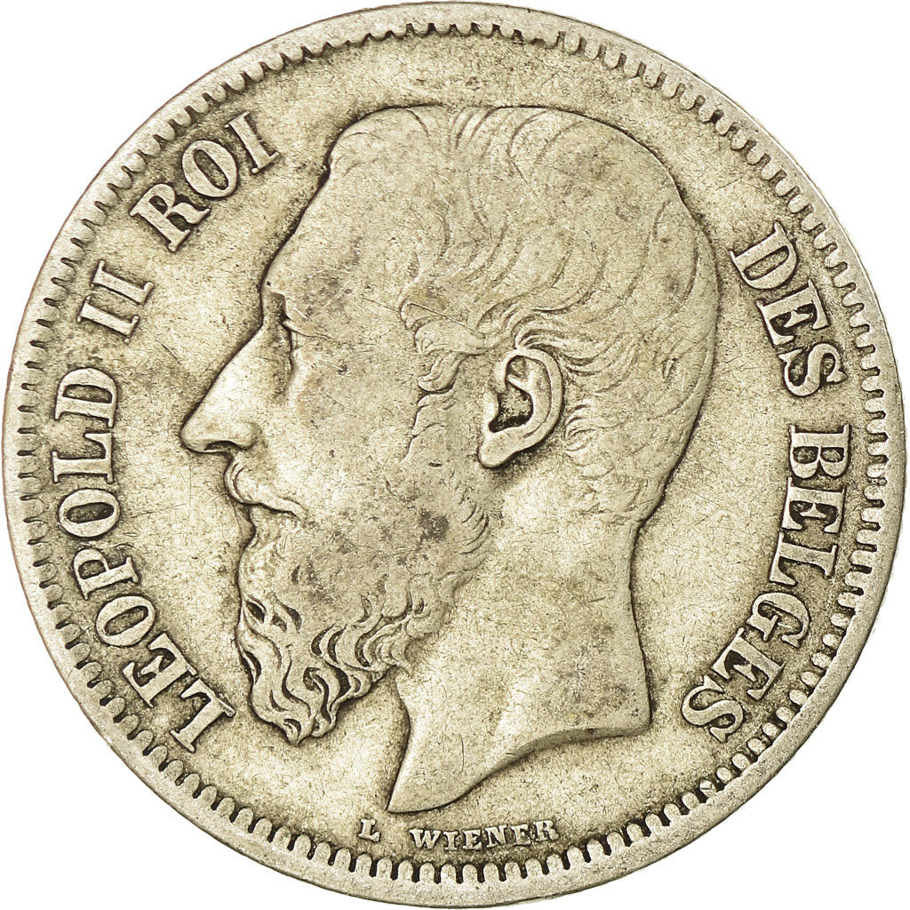 Coin, Belgium, Leopold II, 2 Francs, 2 Frank, 1867, VF(30-35), Silver, KM:30.1