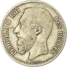 Coin, Belgium, Leopold II, 2 Francs, 2 Frank, 1867, VF(30-35), Silver, KM:30.1