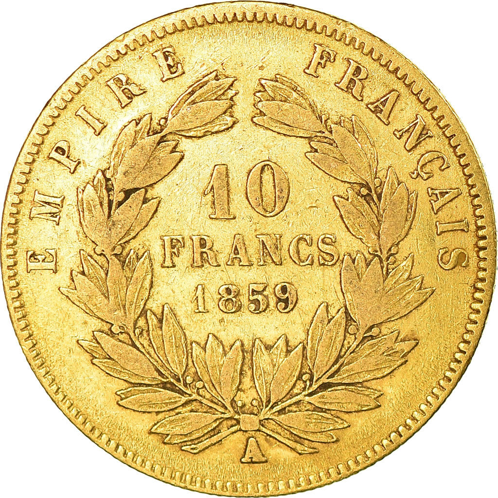 Monnaie, France, Napoleon III, 10 Francs, 1859, Paris, TB+, Or, KM 784.3