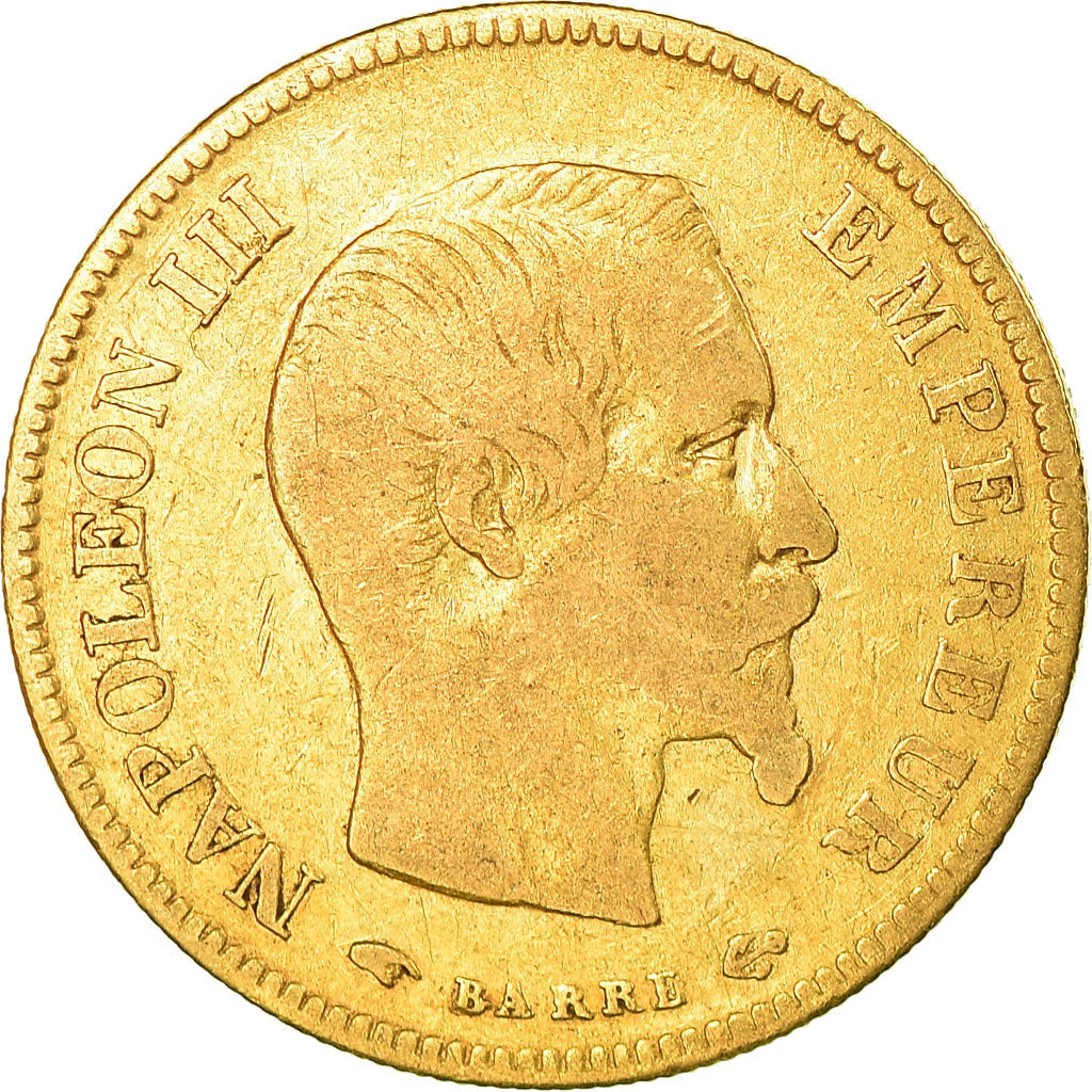 Munten, Frankrijk, Napoleon III, 10 Francs, 1856, Paris, Goud, FR, KM 784.3