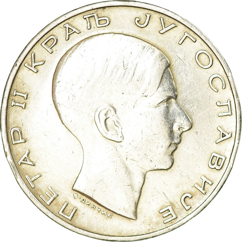 Coin, Yugoslavia, Petar II, 50 Dinara, 1938, EF(40-45), Silver, KM:24