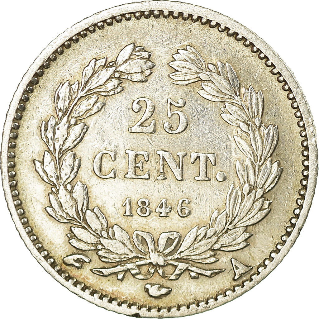 Coin, France, Louis-Philippe, 25 Centimes, 1846, Paris, EF(40-45), Silver