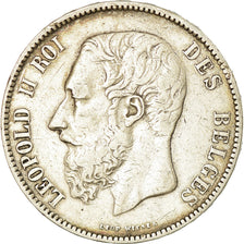 Coin, Belgium, Leopold II, 5 Francs, 5 Frank, 1872, VF(30-35), Silver, KM:24