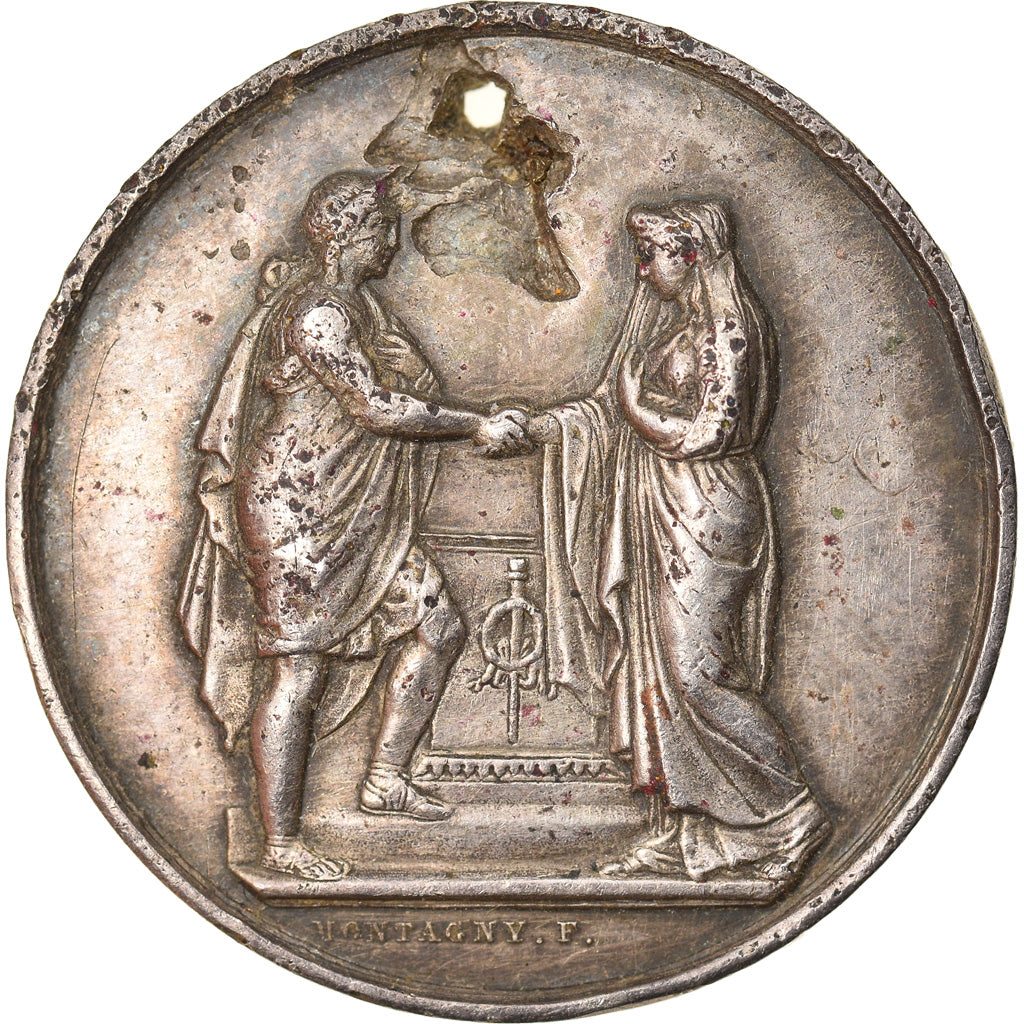 Francia, medaglia, Mariage, Religion, Montagny, MB, Argento