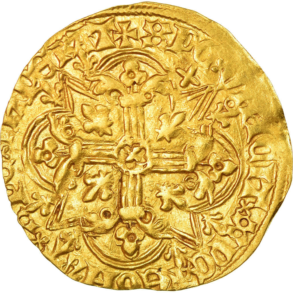 Münze, Frankreich, Charles VI, Agnel d'or, La Rochelle, SS+, Gold, Duplessy:372