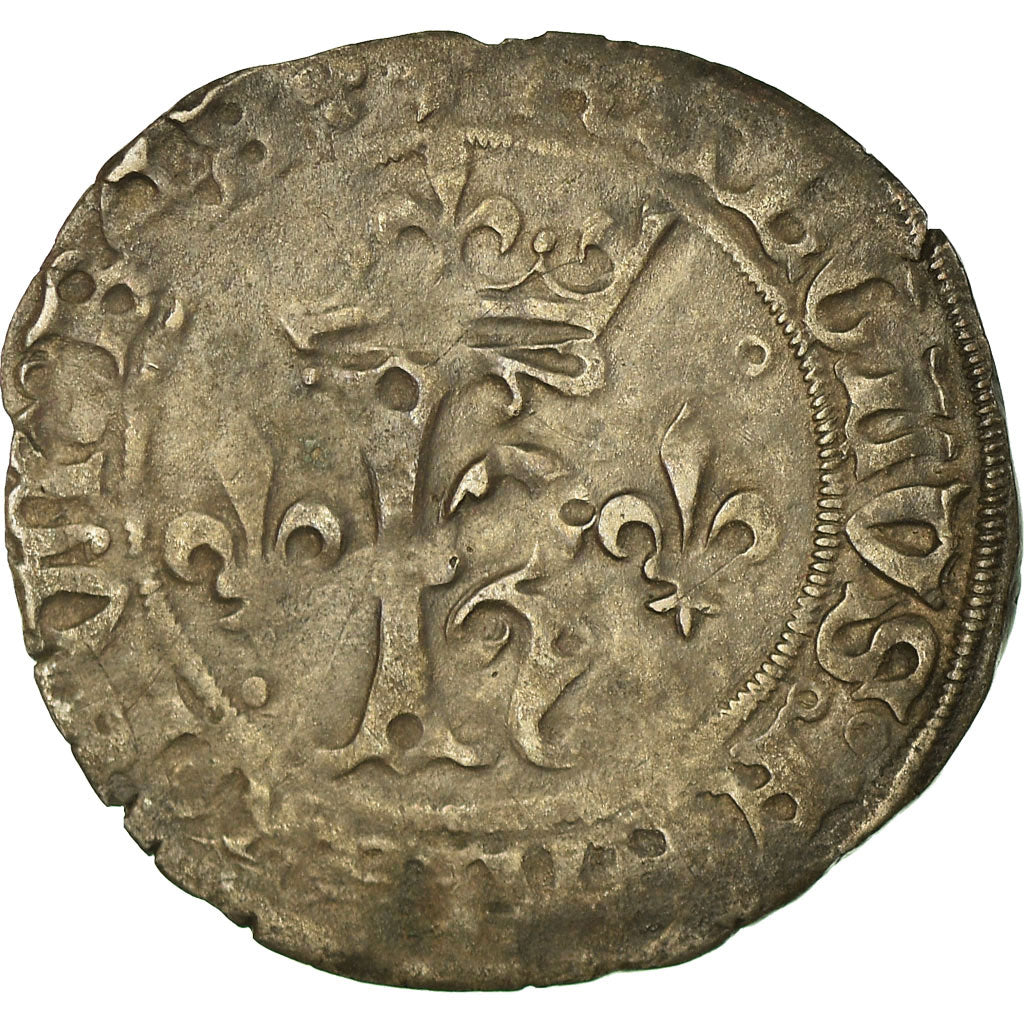 Munten, Frankrijk, Charles VIII, Karolus or Dizain, 1488, Lyon, ZF, Billon