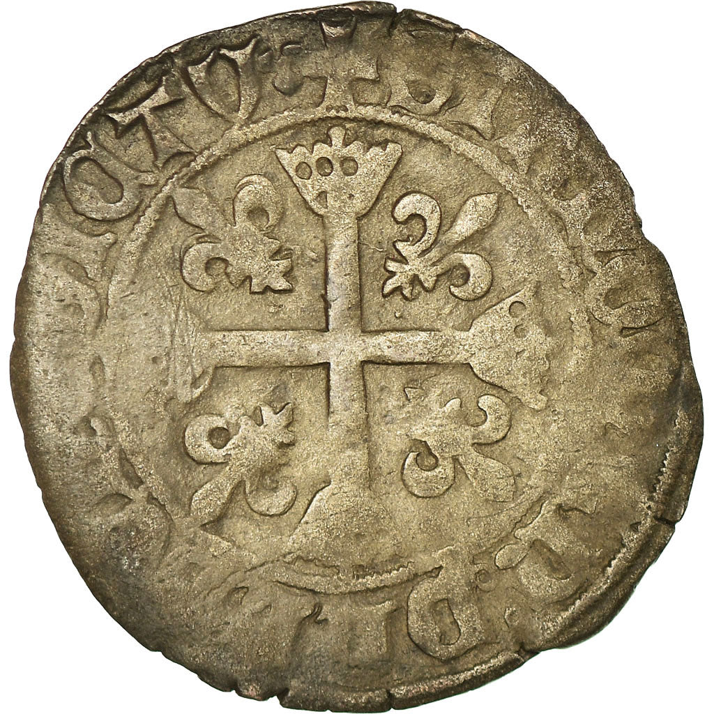 Munten, Frankrijk, Charles VIII, Karolus or Dizain, 1488, Lyon, ZF, Billon