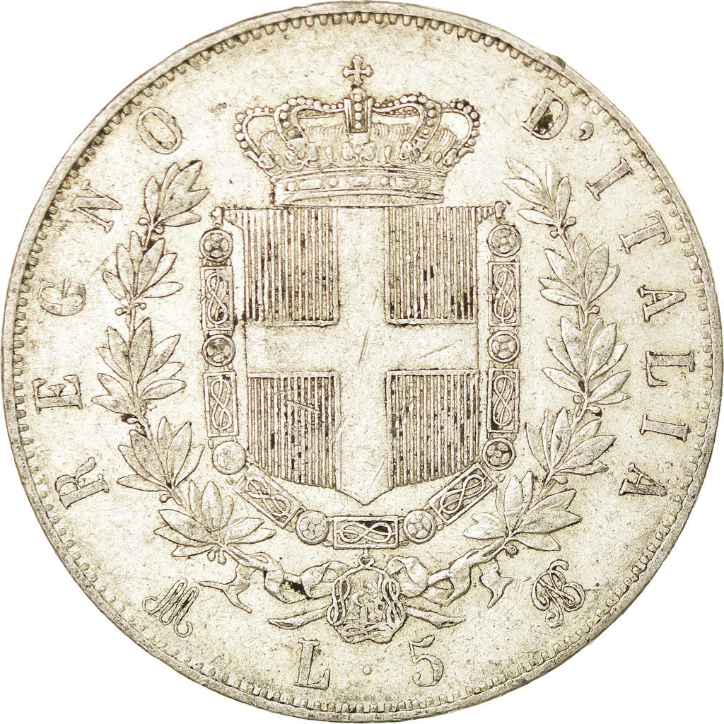 Monnaie, Italie, Vittorio Emanuele II, 5 Lire, 1871, Milan, TTB, Argent, KM:8.3