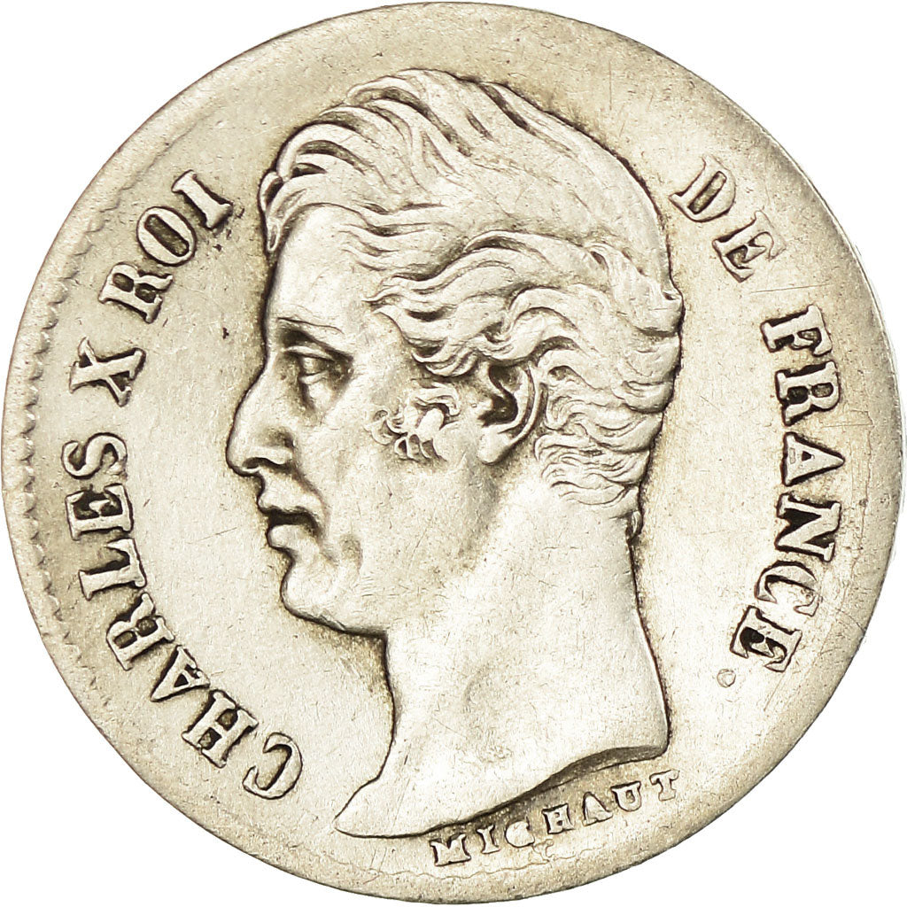 Münze, Frankreich, Charles X, 1/4 Franc, 1828, Nantes, SS, Silber, KM:722.11