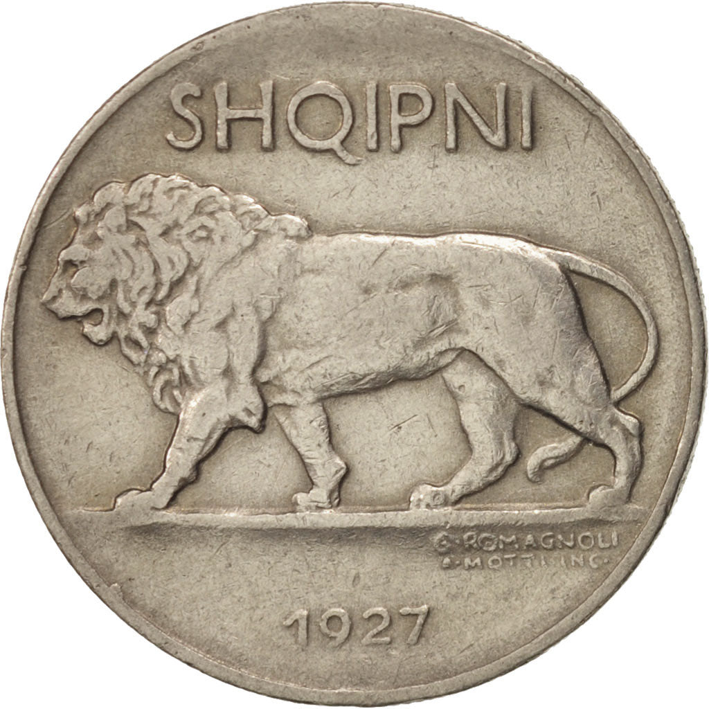 Albania, 1/4 Leku, 1927, Rome, Nickel, KM:3