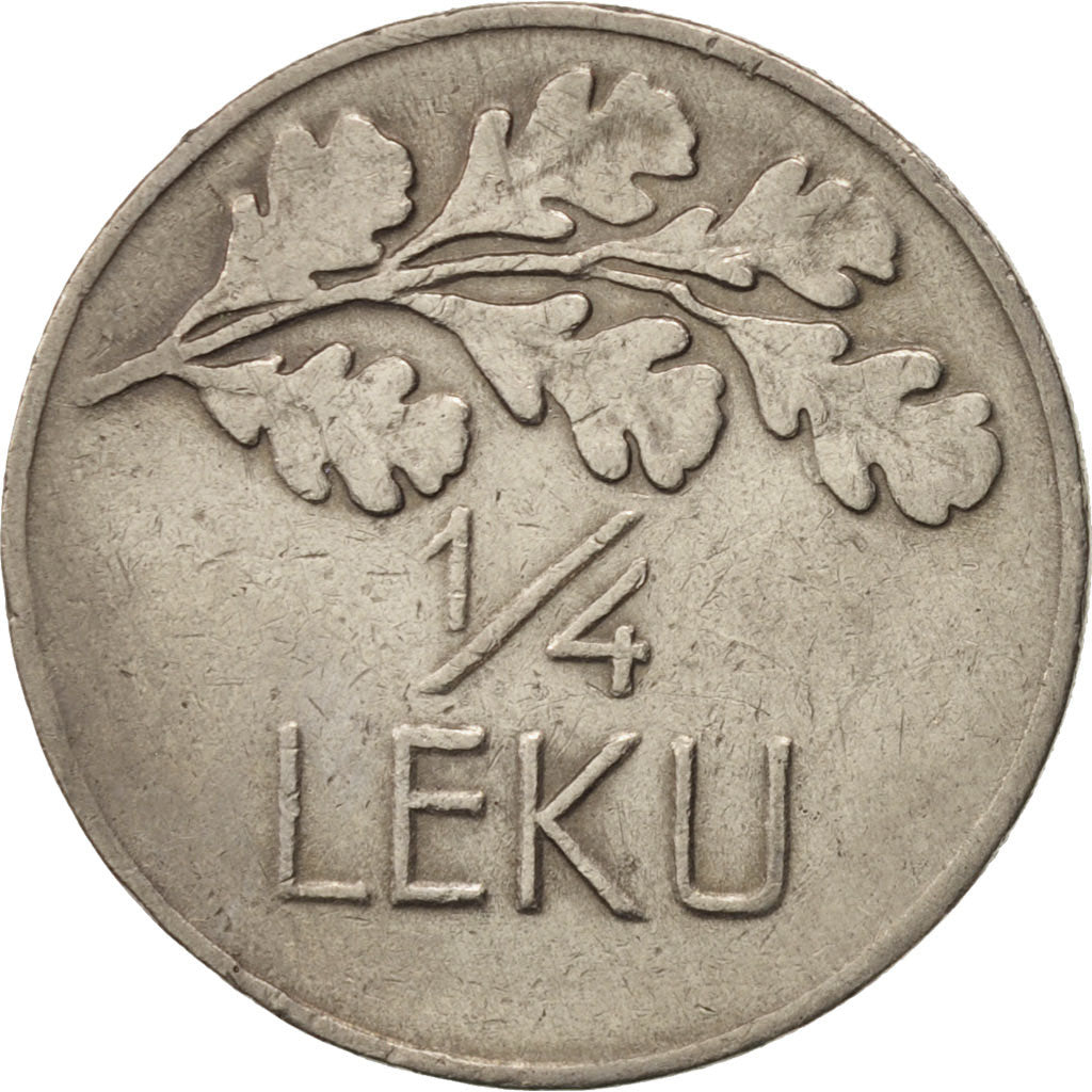 Albania, 1/4 Leku, 1927, Rome, Nickel, KM:3