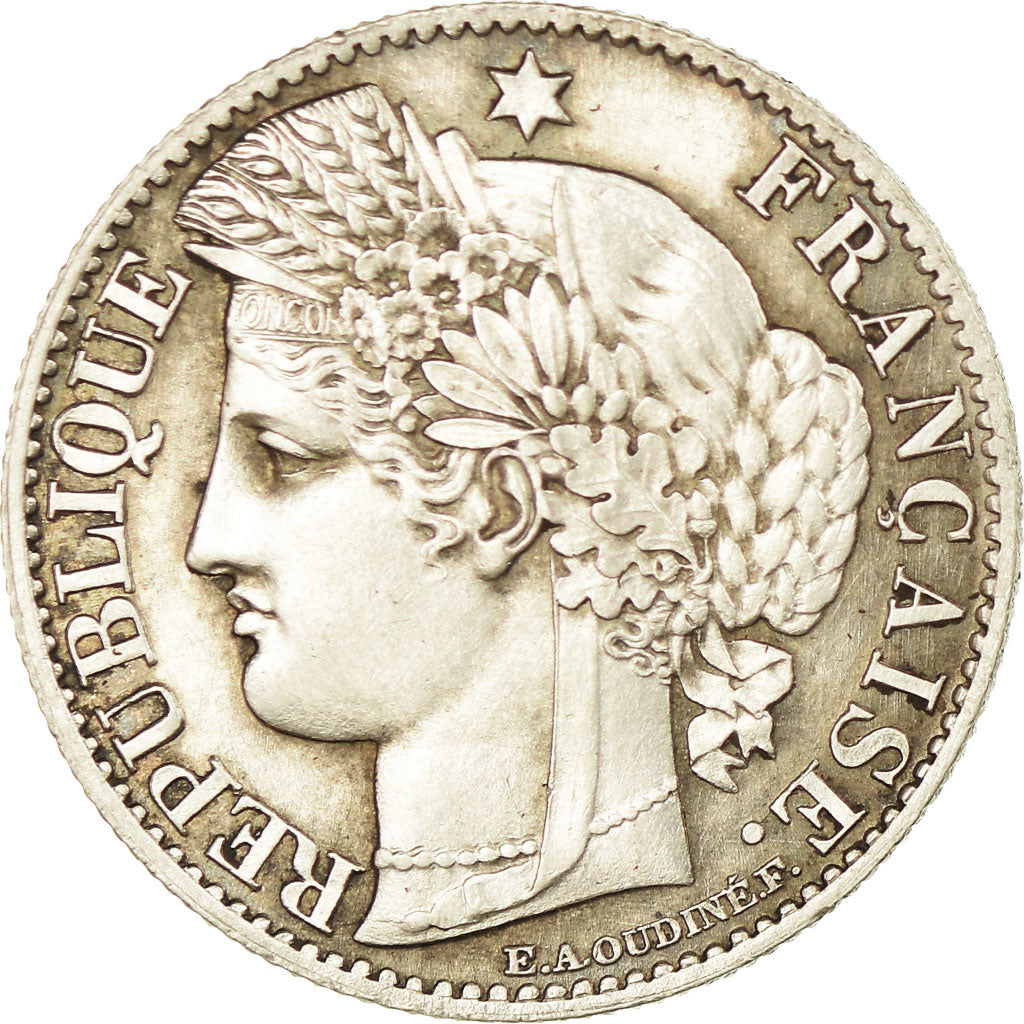 Coin, France, Cérès, 50 Centimes, 1871, Paris, AU(55-58), Silver, KM:834.1