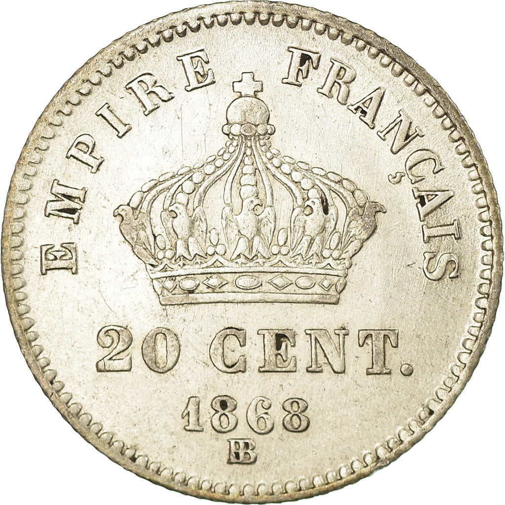 Münze, Frankreich, Napoleon III, Napoléon III, 20 Centimes, 1868, Strasbourg