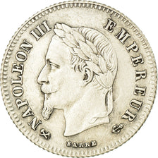 Moneta, Francia, Napoleon III, Napoléon III, 20 Centimes, 1864, Bordeaux, BB
