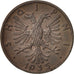 Moneta, Albania, Zog I, Qindar Ar, 1935, Rome, SPL+, Bronzo, KM:14
