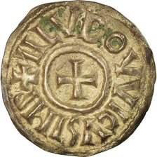 Moneda, Francia, Louis le Pieux, Denier, 822-840, Melle, MBC+, Plata