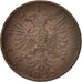 Coin, Albania, Zog I, 2 Qindar Ari, 1935, Rome, AU(50-53), Bronze, KM:15