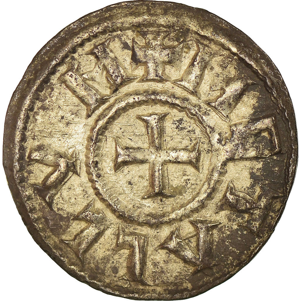 Coin, France, Louis le Pieux, Denier, 822-840, Melle, AU(50-53), Silver