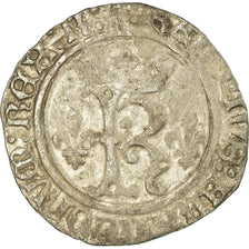 Coin, France, Charles VIII, Karolus de Bretagne, Rennes, VF(30-35), Billon