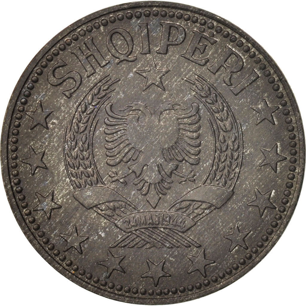 Moneda, Albania, 2 Leke, 1957, SC, Cinc, KM:37